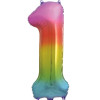 BALÃO #1 RAINBOW 86CM